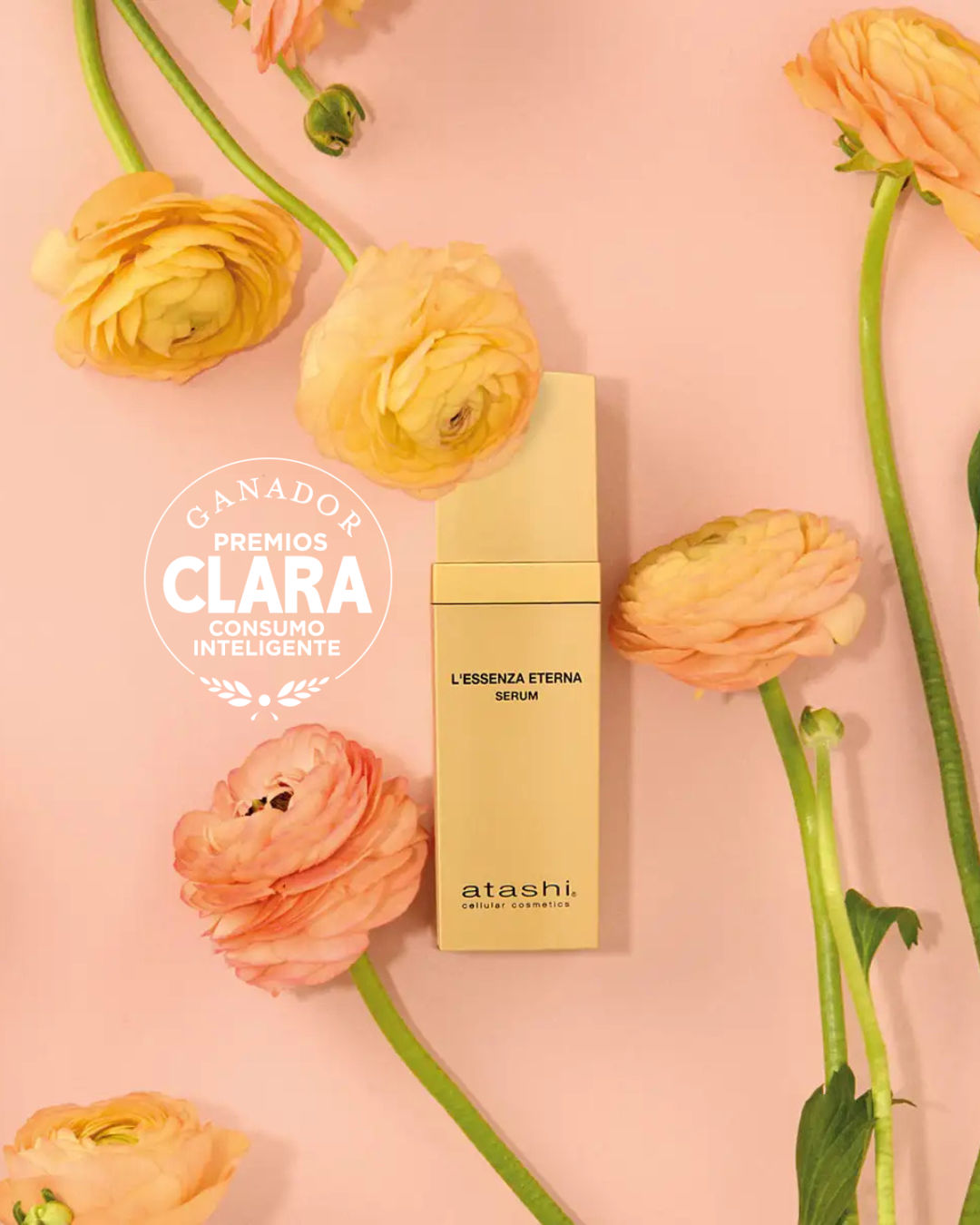 L’Essenza Eterna, by Atashi Cellular Cosmetics, Best Anti-Aging Facial Product at the Clara Beauty Awards 2024.