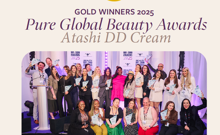 Gold for Atashi at the Pure Beauty Global Awards in London!
