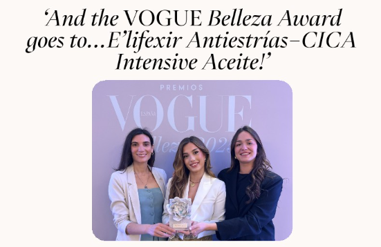 And the Vogue Beauty 2025 Award goes to… E’lifexir Anti-Stretch Marks-Cica Intensive Oil!
